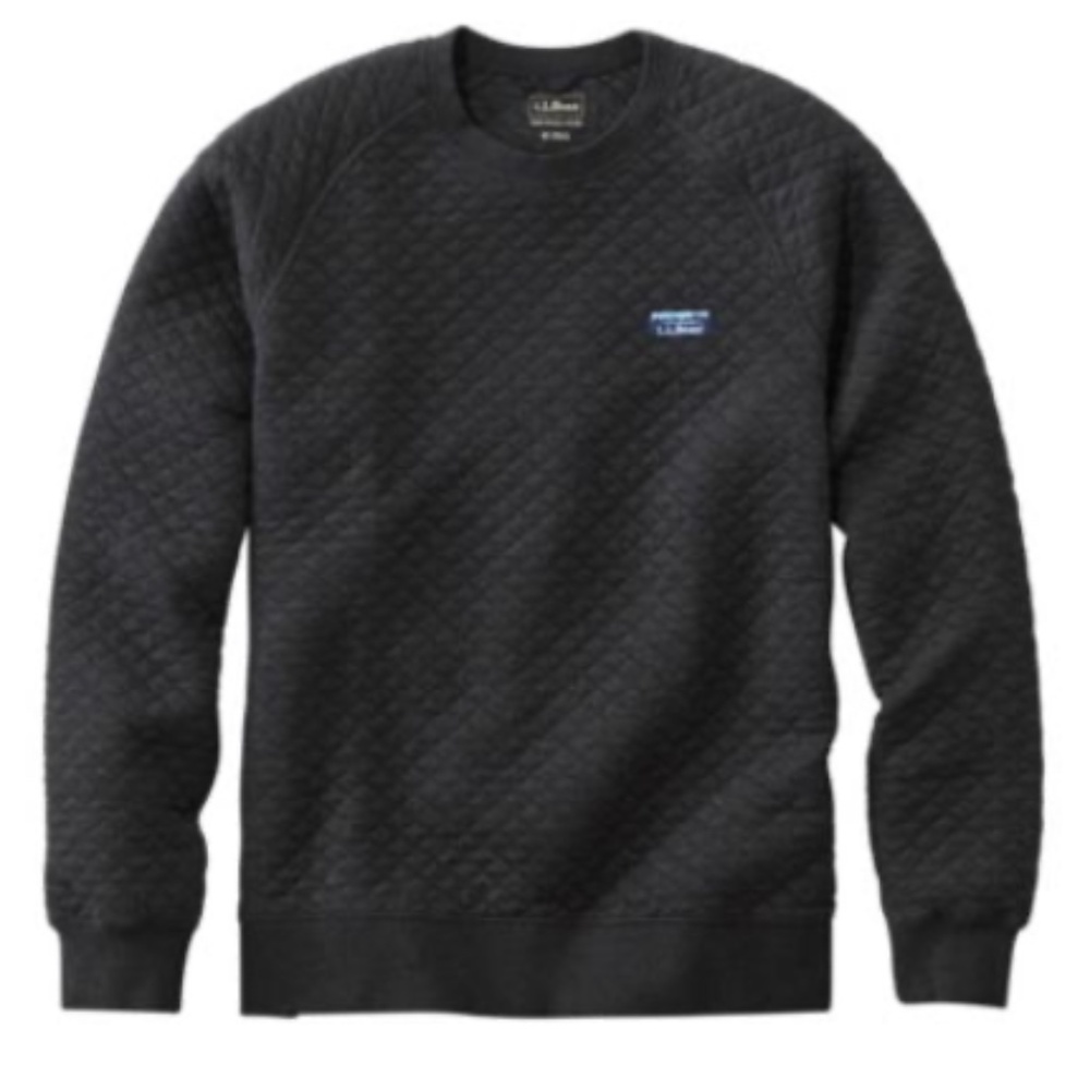 GUC M’s LL Bean quilted crewneck pullover sweater, Sz L Reg fit - Picture 2 of 6